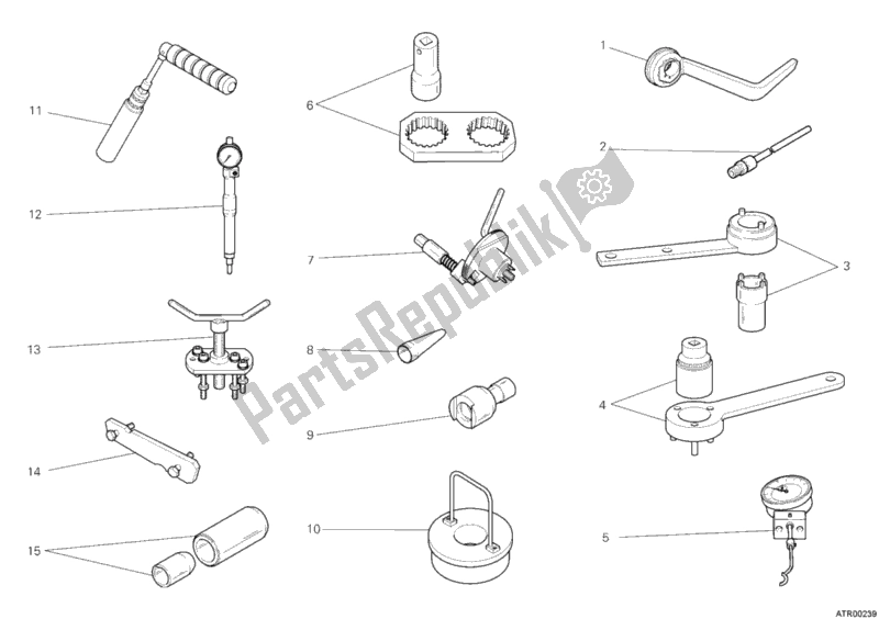 All parts for the Workshop Service Tools, Engine Ii of the Ducati Superbike 1198 USA 2010